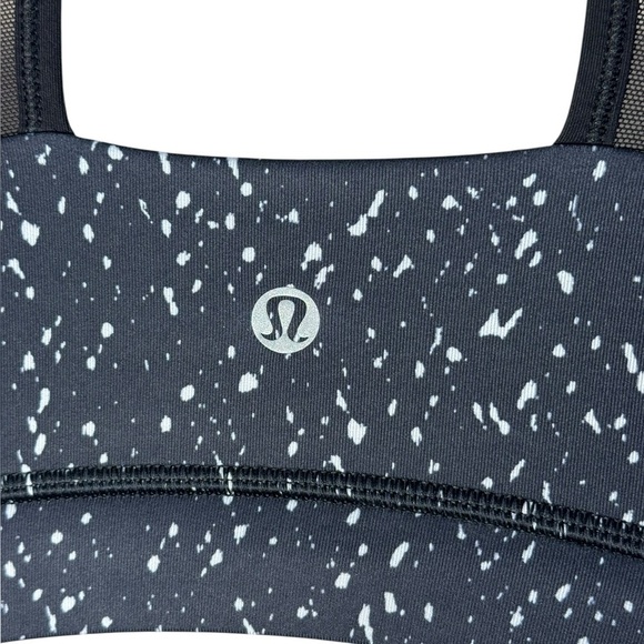 LULULEMON High Neck Mesh Bra SIZE 2 Black white EEUC RACERBACK MESH - Picture 9 of 14